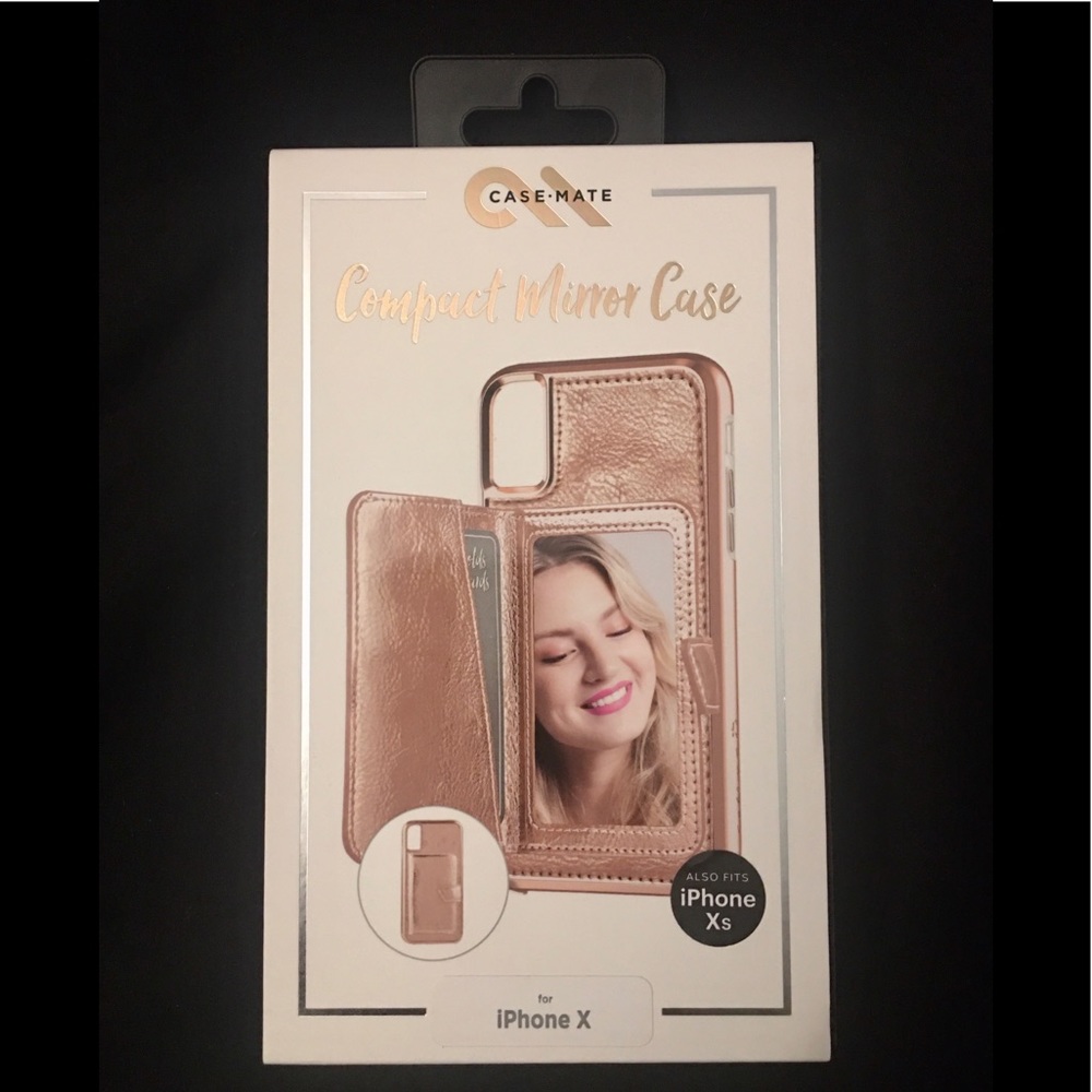 New! IPhone X/XS Compact Mirror/Wallet Case
